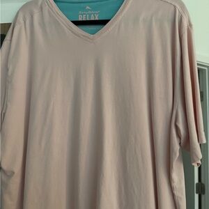 Tommy Bahama Pink Short Sleeve Tee V-Neck